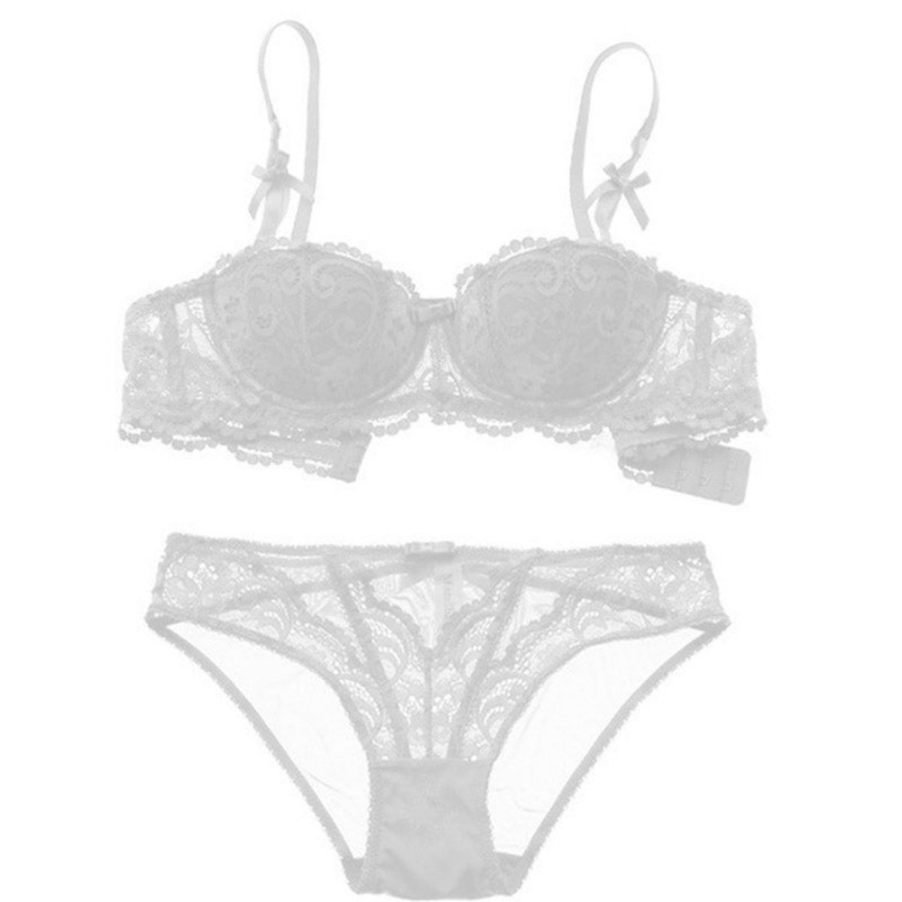 White Lacy Lingerie Set 32D NWT